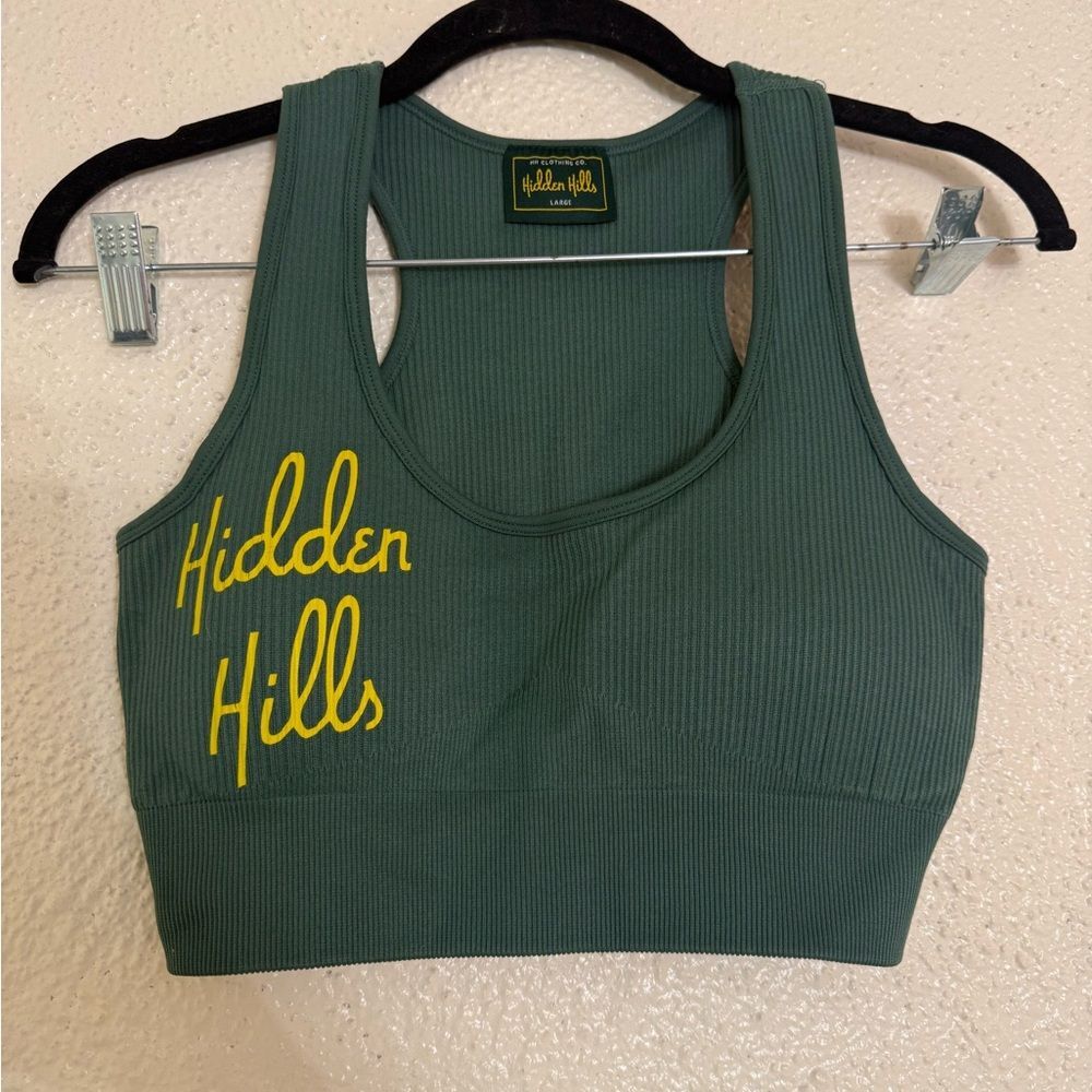 HIDDEN HILLS CLUB WOMEN'S RACER BACK TOP - GREEN SIZE L